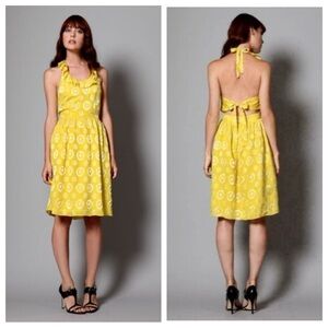 Lauren Moffatt for Anthropologie Silk Halter Summer Dress size 4 small